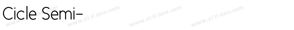 Cicle Semi字体转换
